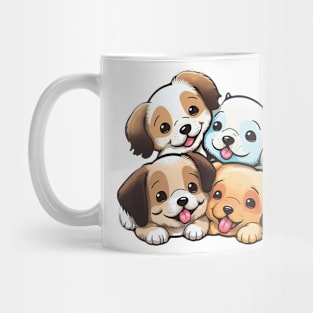 Cute Happy Puppies Mug